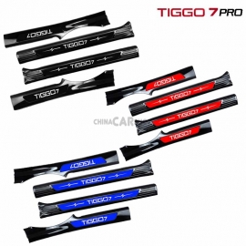 Накладки на внутренний порог черный титан для Tiggo 7 pro