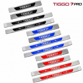 Накладки на внешний порог серебро для Tiggo 7 pro