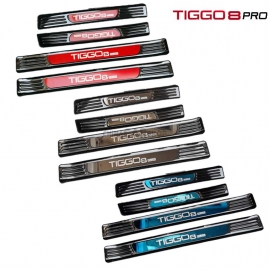 Накладки на внешний порог черный титан для Tiggo 8 pro