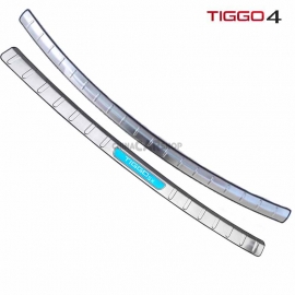 Накладка на задний бампер серебро для Tiggo 4