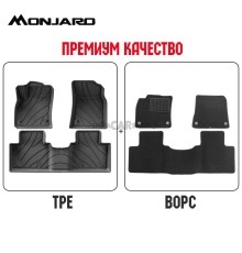 Коврики в салон TPE для Monjaro с ворсом