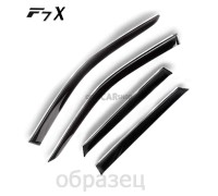 Дефлекторы 4 шт черные с хром полосой для F7x
