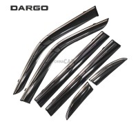 Дефлекторы 6 шт затемненные с хром полосой для Dargo