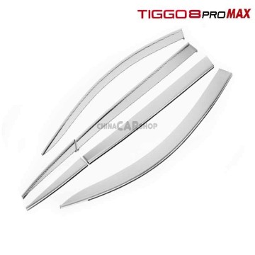 Дефлекторы 6 шт хромированные для Tiggo 8 pro max