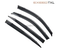 Дефлекторы 4 шт с хромом затемненные для TXL