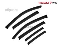 Черные дефлекторы 6шт. для Tiggo 7 pro Черные дефлекторы 6шт. для Tiggo 7 pro