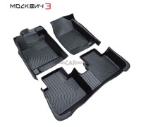 Коврики в салон 3D из TPE для Москвич 3