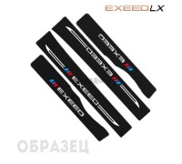 Наклейка под карбон на внутренний порог для LX