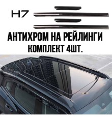 Накладки антихром рейлингов для H7